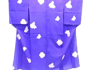 大正ロマン　抽象模様織り出しお召単衣着物